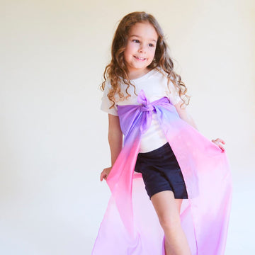 Sarah'S Silks Set Of 5 Enchanted Playsilks - 100% Silk Play Scarves For Kids And Toddlers | Bright Colored 35' Large Square Scarves Perfect For Dance, Imaginative And Pretend Play
