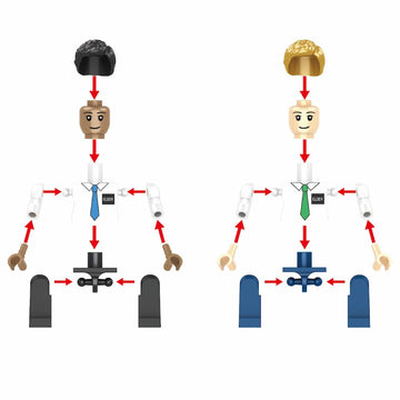 Generic Elder Missionary Figurines - 32 Pieces - Plastic - Ages 8+ - Multiple Color Options