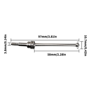 Abendor CVD Shaft Axle PX9200-28 for 1/12 1/10 RC Car Truck - 2Pcs Set Wheel Drive Spare Parts