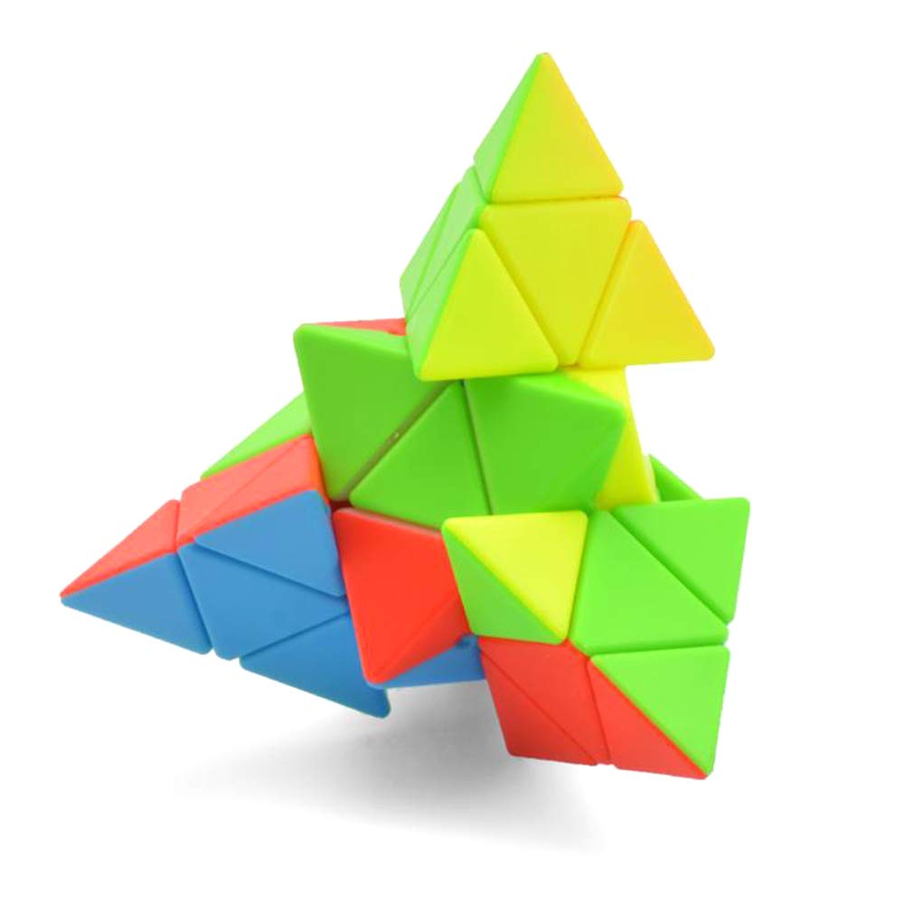 Yealvin 4X4 Pyraminx Cube 4X4X4 Pyramid Magic Speed Cube Stickerless Triangle Puzzle Cube Brain Teasers Puzzle Toys For Kids