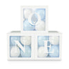 Baby Boy First Birthday Party Decorations 'One' Letters Individual Three White Transparent Square Boxes With 24 Balloons Decor F