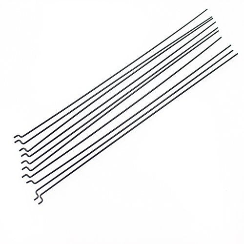 Hobbypark F1.2Mm X L180Mm (7.1 Inch) Steel Z Pull/Push Rods Parts For Rc Airplane Plane Boat Replacement (Pack Of 10)