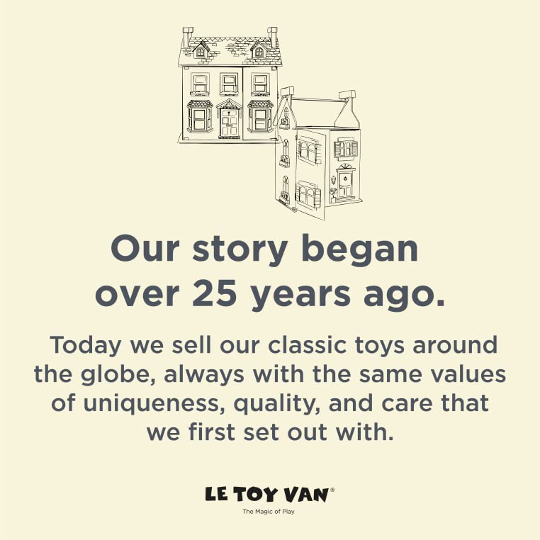 Le Toy Van - Educational Wooden Toy Role Play Ice Cream Trolley | Boys Or Girls Pretend Play Toy Food Playset - for Ages 3+