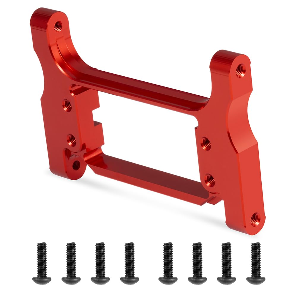 Mohero Aluminum Cnc Front Steering Servo Mount Upgrade Parts For 1/10 Scale Trx-4 Crawler Car (Red)