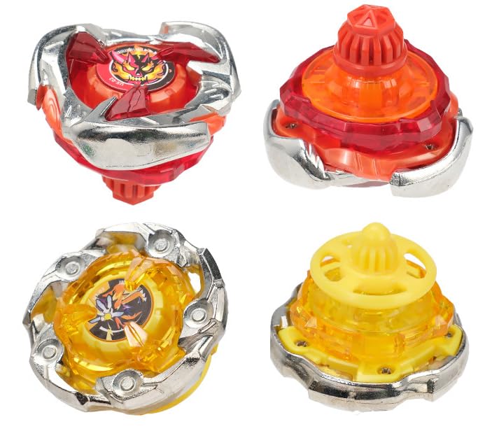 Owenkelng Battling Burst Gyro Blade Toy Set - 12 Spinning Tops & 2 Launchers - Plastic - Gift for Kids Ages 6-12 - Portable Box Included