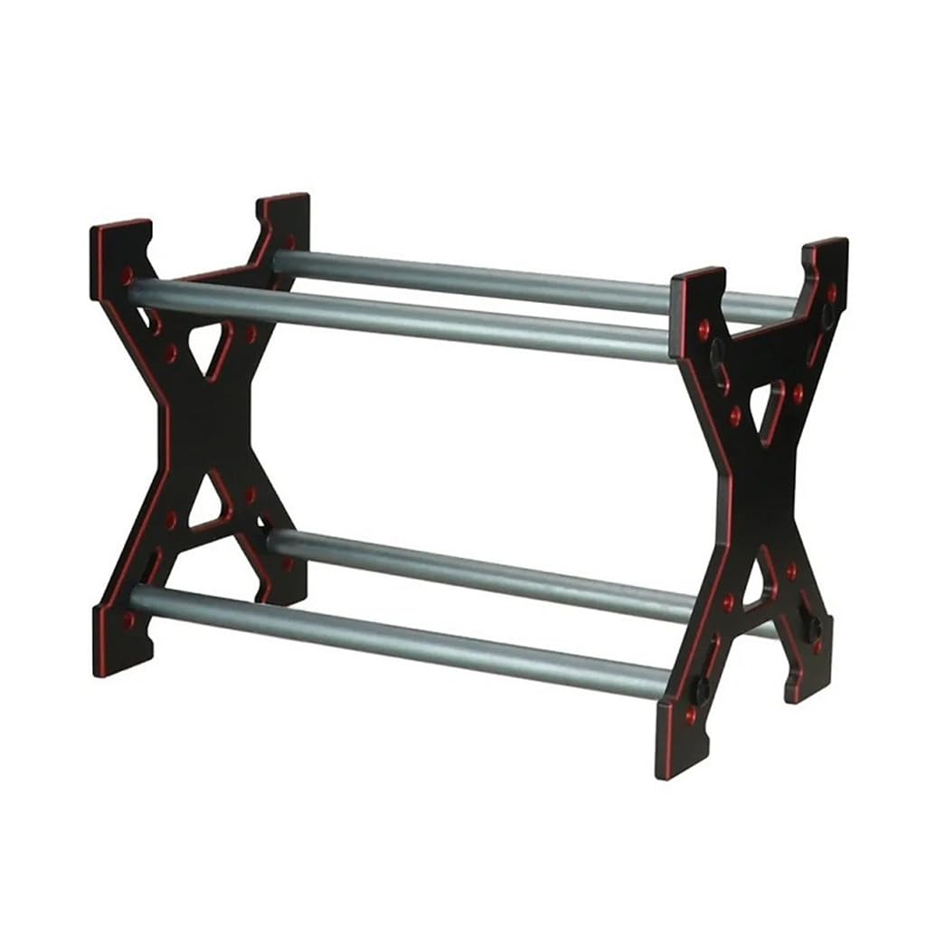 KingVal Metal Wheel Rim Tire Storage Rack RC Tool Kit Compatible with AXIAL SCX24 TRAXXAS TRX4M FCX24 1/24 1/18 1'' 1.1'' RC Cra