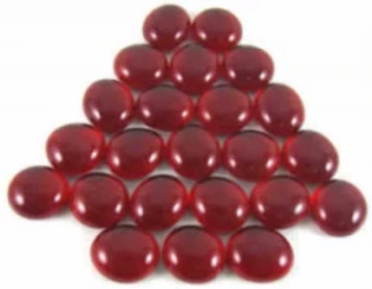 Chessex Manufacturing 1124 Glass Stones Tube Of 23-27 Red