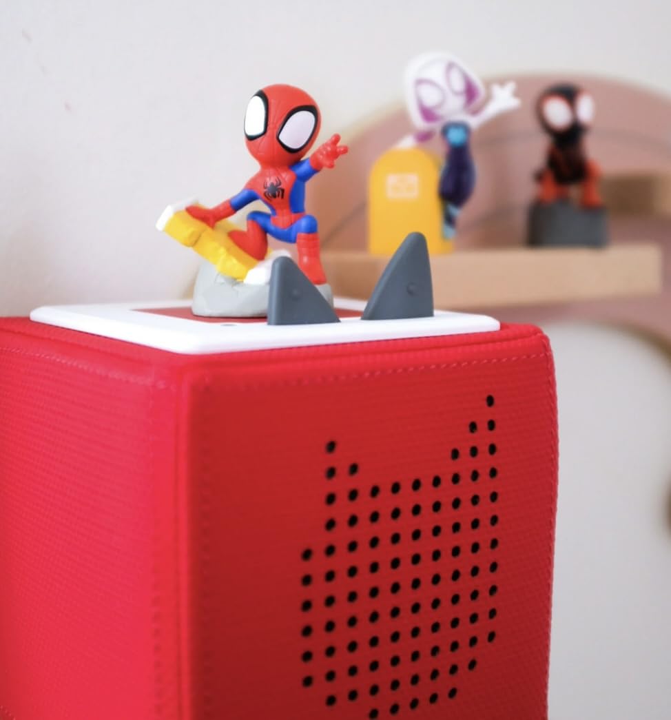 Tonies Toniebox 1 Bundle - Spidey, Ghost-Pider, Spin - Small Red Fabric