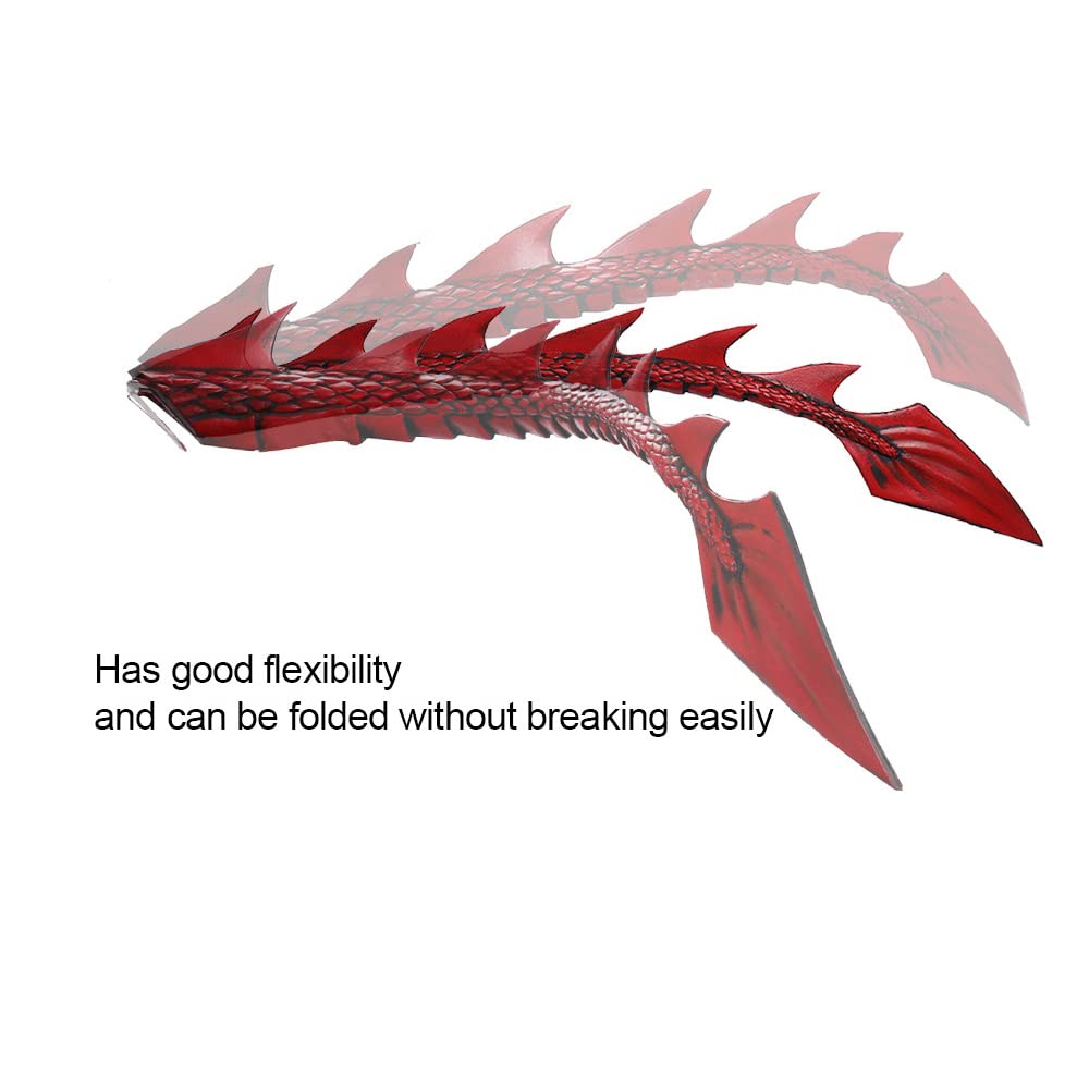 Newl Halloween Cosplay Demon Dragon Tail Diy Carnival 2024 Halloween Purim Decoration For Kids Boy And Girl Toy Costume (Red Tai