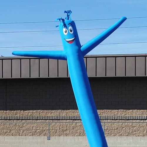 Light Blue 20Ft Tall Inflatable Tube Man Air Powered Dancing Guy For Outdoors (Cyan Puppet Attachment Only) | Feather Flag Nation