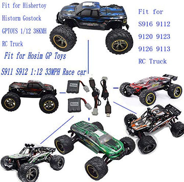 Blomiky 2 Pack EL-6P 9.6V 800mAh Li-ion Battery 15-DJ02 15-DJ03 Fit for 9120 S913 S916 S911 S912 9123 9112 1/12 Race Car EL-6P 9