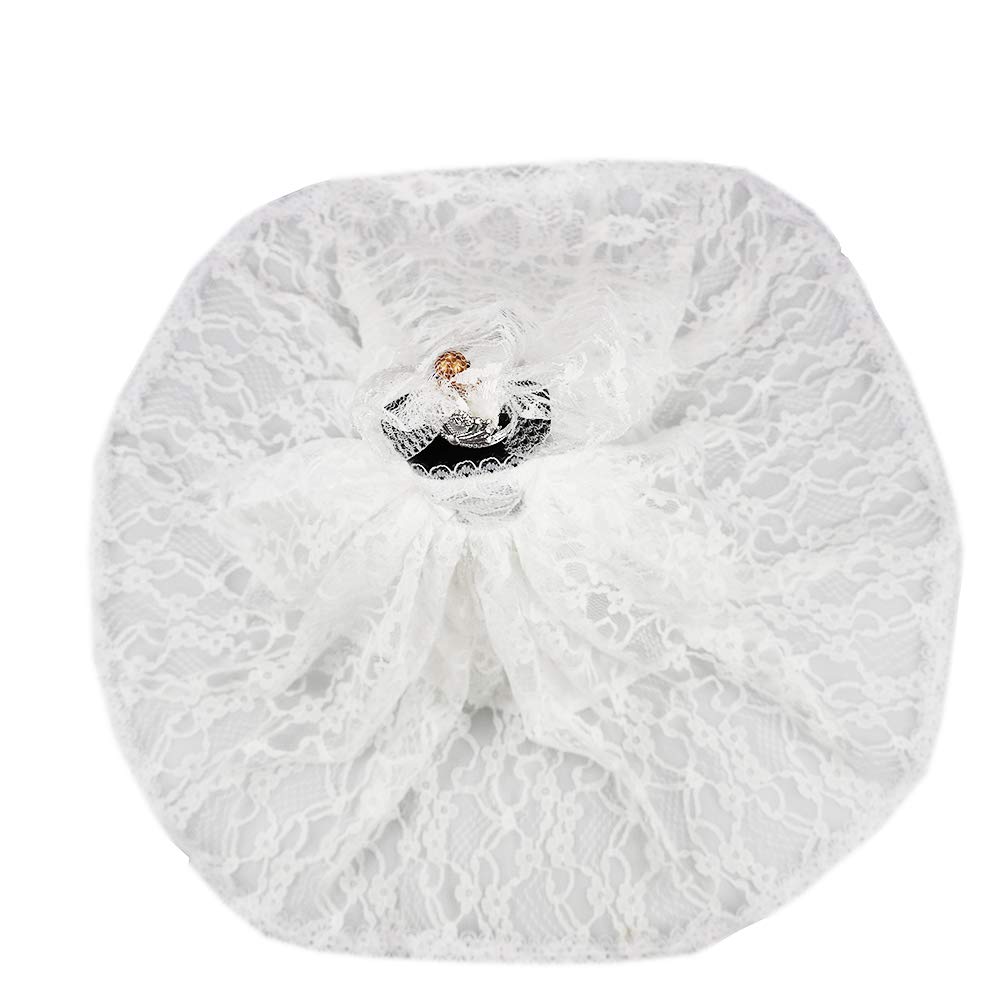 Barwa White Wedding Dress With Long Veil Evening Party Princess White Lace Gown Dress For 11.5 Inch Girl Doll