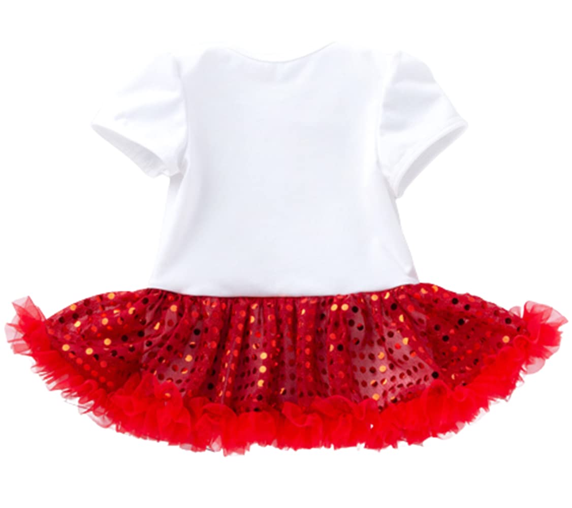 NPK COLLECTION Reborn Baby Doll Clothes Set - Red Cotton Tutu Dress, Headband & Shoes for 20-23 Inch Dolls