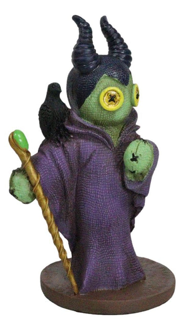 Ebros Day Of The Dead Pinheadz Monster With Voodoo Stitches Figurine Halloween Collectible Statue Fantasy Mythical Beings Undead Apocalypse Horror Icon (Evil Queen Maleficent)