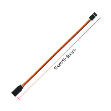 ACEIRMC 10pcs 3-Pin Servo Extension Cable Cord Female to Male Lead Wire Connector JR for RC Car Airplanes Remote Control (50cm)