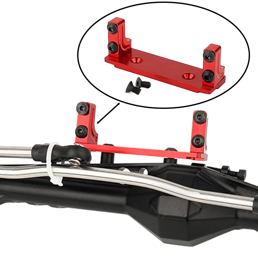RZXYLRC 1/10 Metal Alloy Front Axle Servo Mount Holder Servo Fixed Bracket for AXI03004 Capra 1.9 RC Car Alloy Upgrade Parts (Re