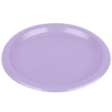 Lavender Round Paper Plates - 10' (20 Pc) - Perfect For Parties, Picnics, & Everyday Meals