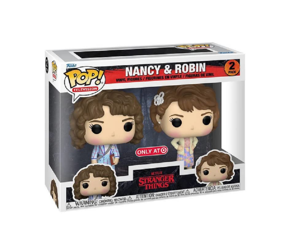 Funko Stranger Things Nancy And Robin 2 Pack Exclusive Pop Vinyl Figure Bundle