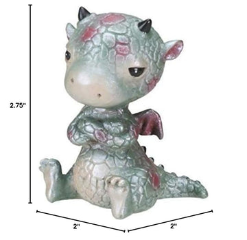 SUMMIT COLLECTION Sulky Baby Dragon Figurine Display - Tan Resin Model SS-Y-7880