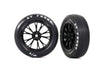 Traxxas 9474 Tires & Wheels, Assembled, glued (Weld Gloss Black Wheels, Tires, Foam Inserts) (Front) (2)