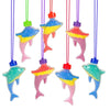 ArtCreativity Dolphin Sand Art Bottle Necklaces (Pack of 12) Sand Art Craft Kit with Shaped Bottles, Craft Party Supplies and Pa