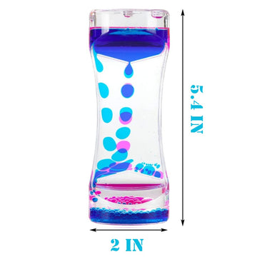 Oneshow 8 Pack Liquid Motion Bubbler Oil Hourglass Water Bubbler Timer For Kids And Teenager Sensory Toys Fidget Toy Activity Calm Stress Relief Desk Decor Adults