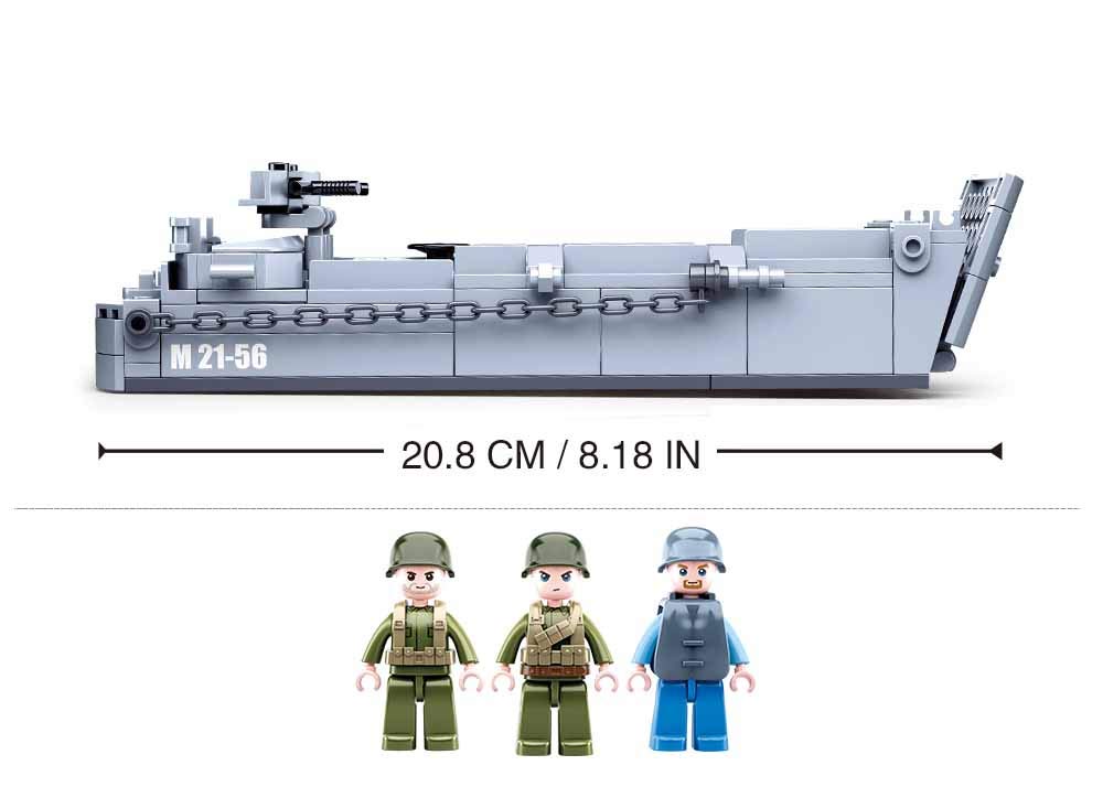 Sluban M38-B0855 (No Suggestions) Landing Craft,Medium, Grey