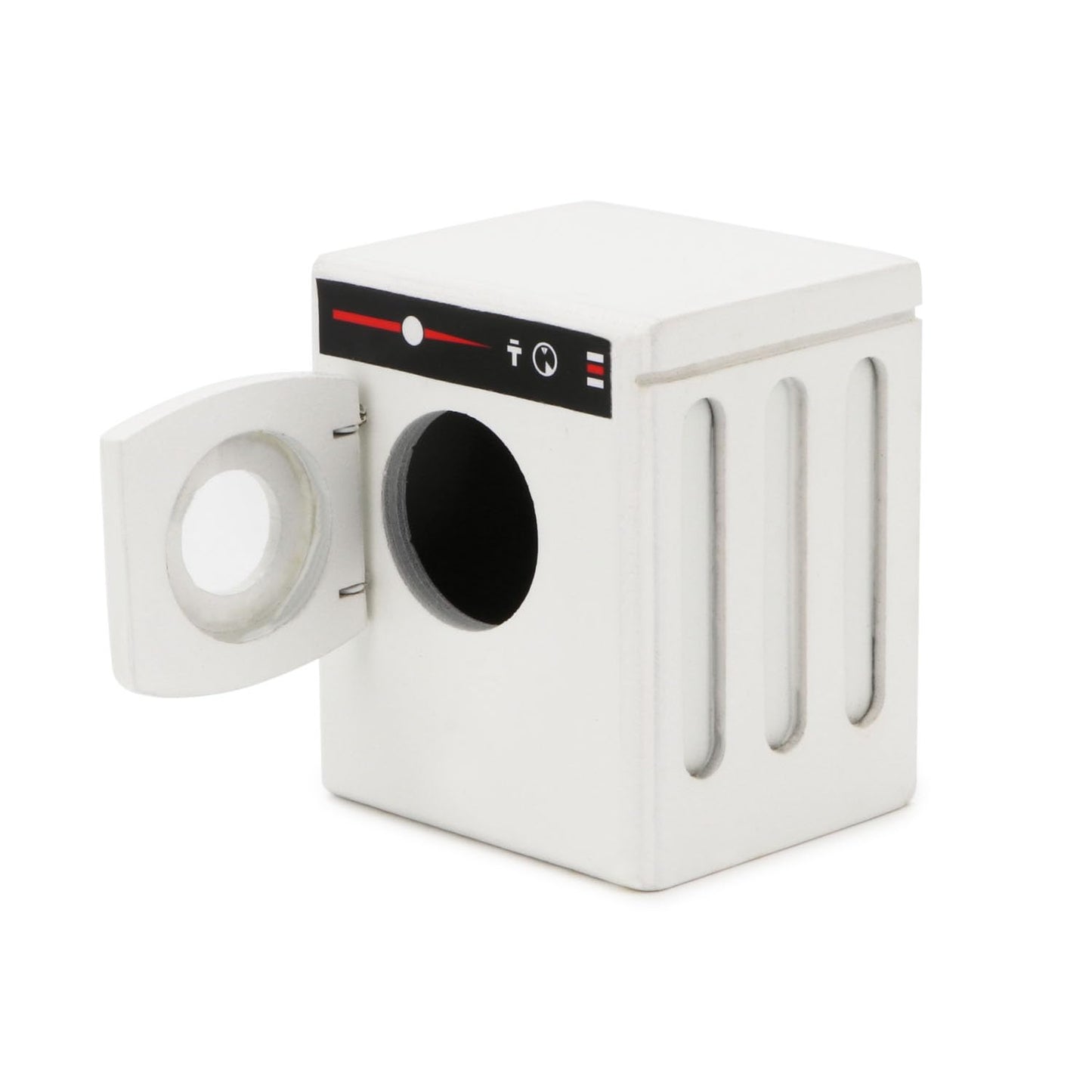 Dollhouse Miniature Washing Machine 1:12 Furniture Appliance Model Laundry Machine Mini House Washer Decoration Accessories Openable Lid Washer Dryer (Wood)