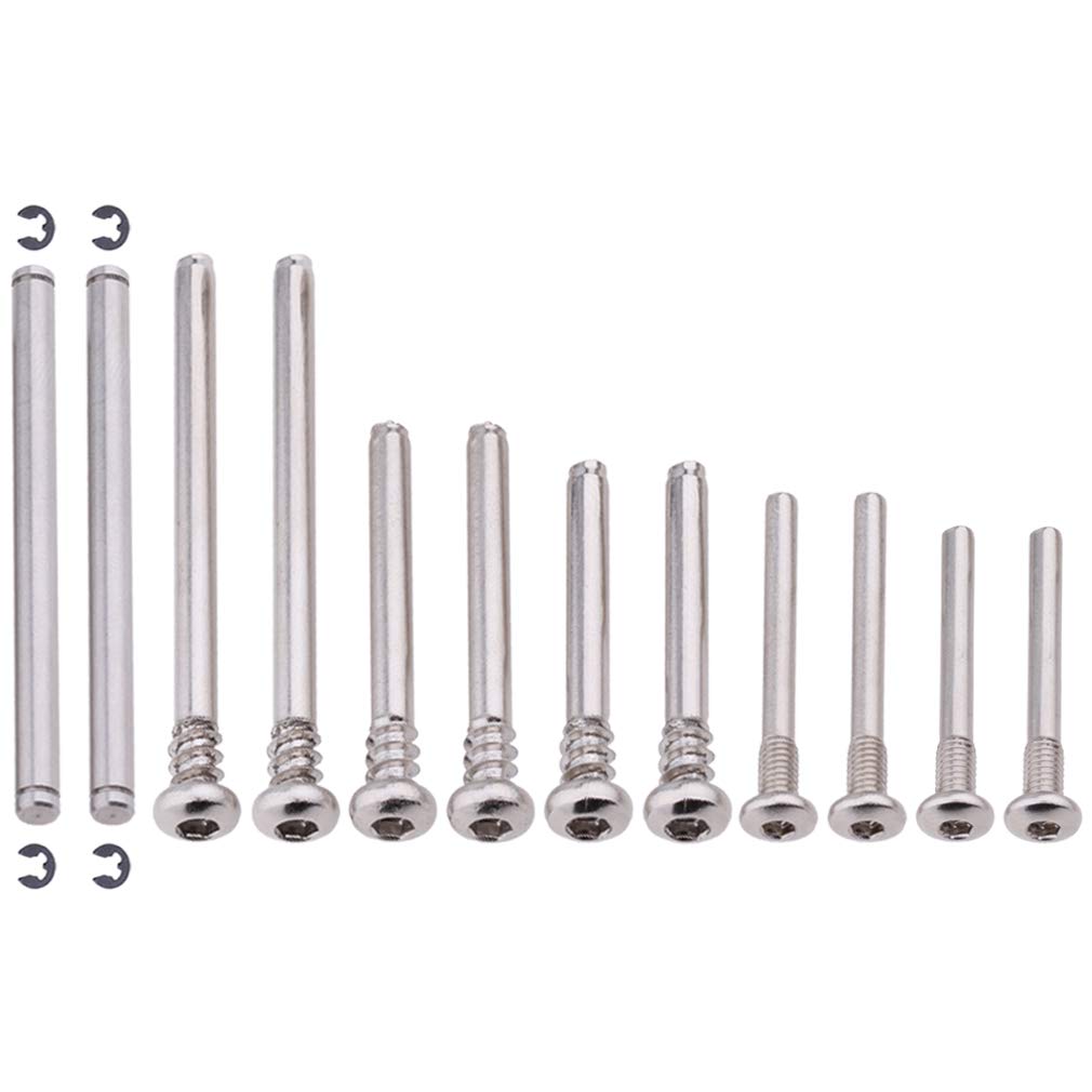 HobbyPark Complete Suspension Screw Pins Set for 1/10 Scale Traxxas Slash 2WD Rustler/Stampede/Bandit, Replacement of Parts 3640