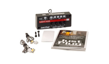 Woodland Scenics Just Plug Hub Set - Warm White LED Lights with Dimmer, 24" Cable, Model JP5700