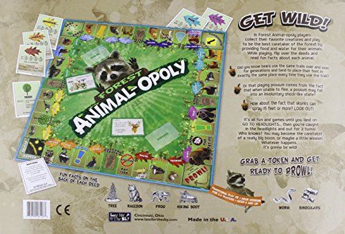 Late for the Sky Forest Animal-opoly Board Game - Cardboard, Green and Brown, Model 5514849