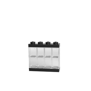 Room Copenhagen Lego Minifigure Display Case, Stackable Storage Container For Collectible Figurines, 4 Stud, Black