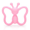 Baby Teething Toys, Butterfly Design Teether Pain Relief Toy For Newborn Babies, Freezer Safe Neutral Shower Gift, Soft Textured