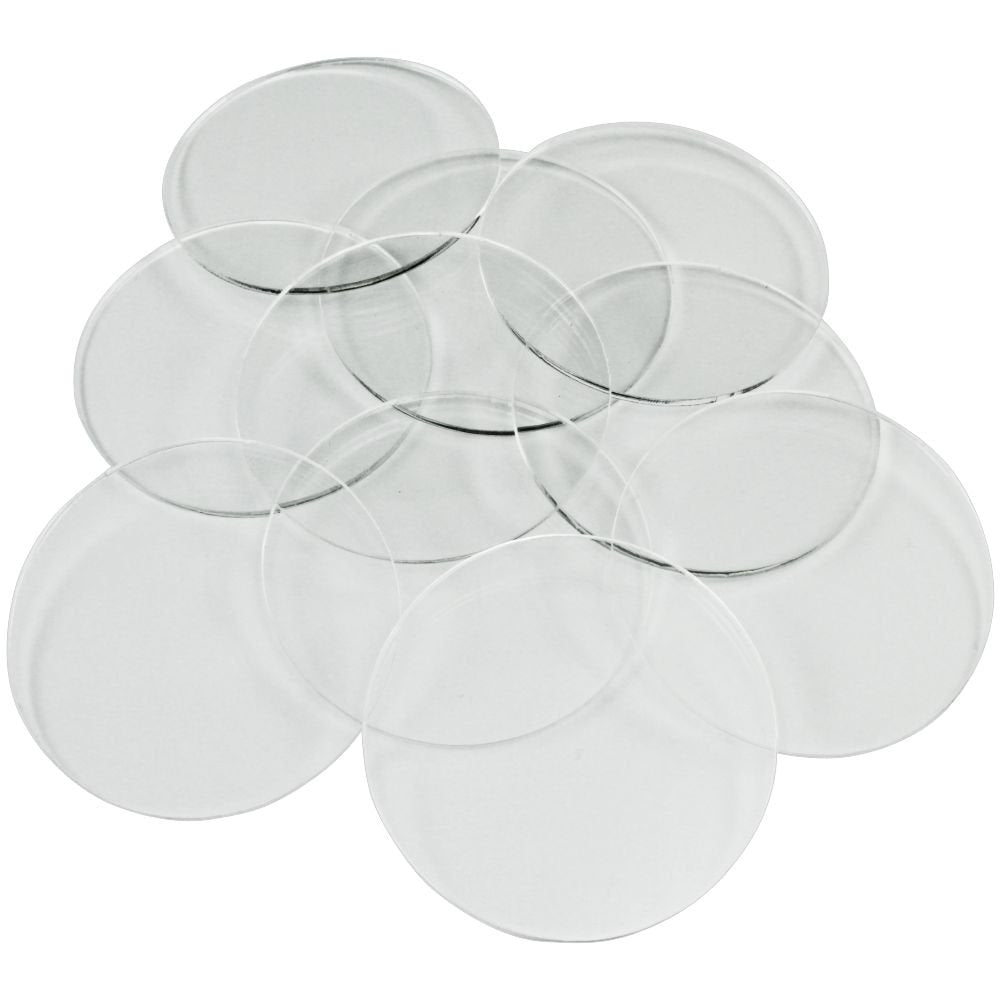 Litko Clear Circular Miniature Bases | 1.5Mm Thick | Round Figure Stands For Wargaming Boardgaming And Collectible Figures (50Mm Clear Round Bases - 10 Pack)