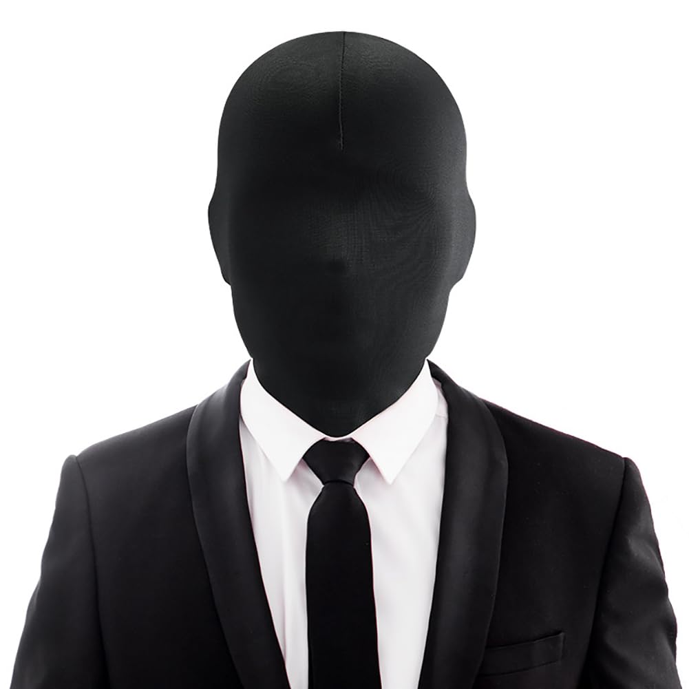 UUYYEO 2 Pcs Black Full Face Mask - Spandex Cosplay Hood, 25 x 32cm, Unisex Halloween Skin Masks