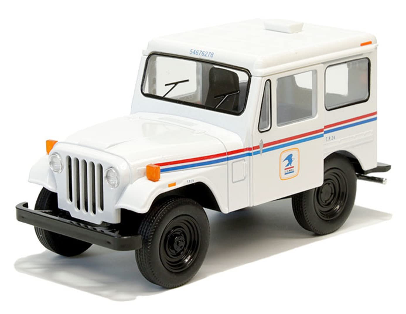 KiNSMART United States Postal Mail Truck 1971 Jeep DJ-5B White Edition 5'' Die Cast Model Toy Car 1:26 Scale