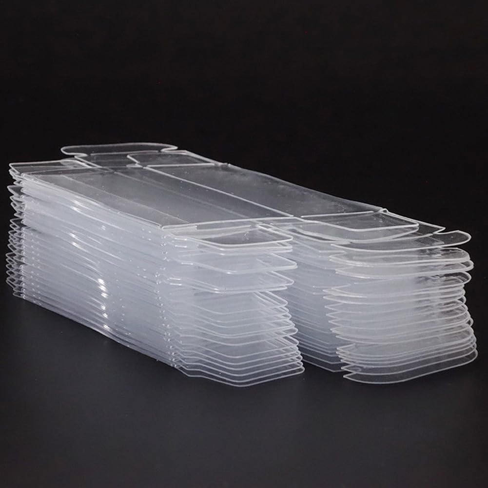 50 Pcs 1/64 Scale Model Car Display Case Transparent Toy Car Display Boxes Square Clear Pvc Plastic Boxes 1/64 Protector Clear C