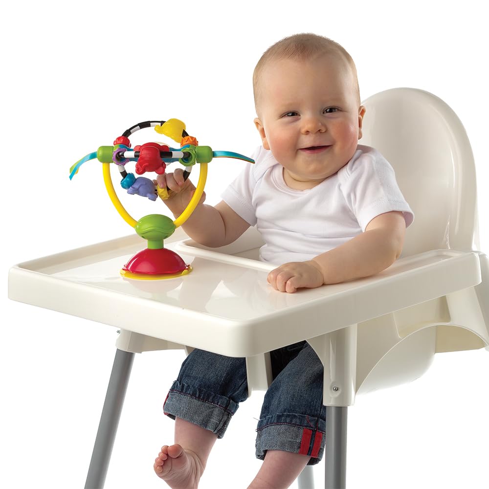 Playgro Baby High Chair Spinning Toy With Rattle And Suction Cup - Fun Developmental Toys For 6+ Months - Teething Relief And Se
