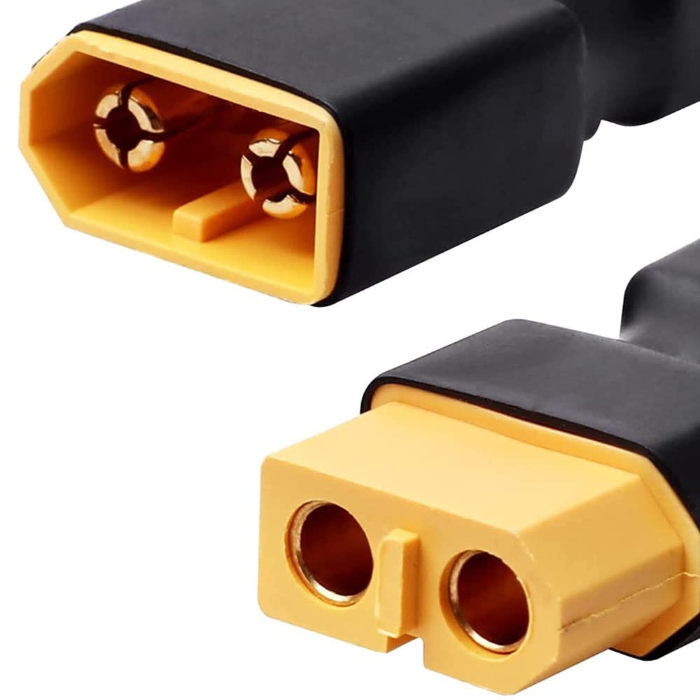 2 Pairs XT60 Plug Male Female Connector to T Plug Male Female Connector Conversion Adapter