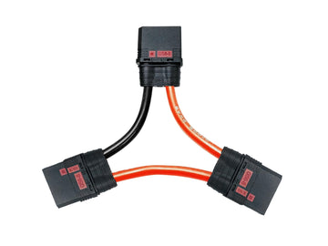 Babuvya Qs8 Charge Lead 1 Male To 2 Female With 3.5Inches / 9Cm 8 Gauge Silicone Wire For Rc Battery Charging And Jumper (Qs8 1