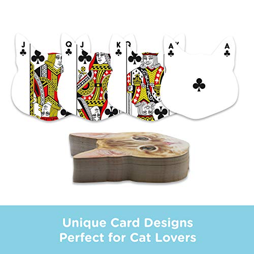 Gamago Kitten Playing Cards - Kitten Shaped Deck Of Cards To Play Your Favorite Card Games For Cat Lovers, Birthdays, Stocking S