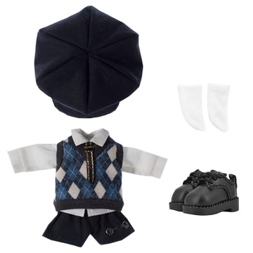 Niannyyhouse School Uniform Outfit For Ob11 1/12 Bjd Doll 4.3 Inches (11 Cm) Body (A-6)