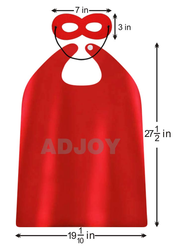 Adjoy Kids Superhero Capes And Masks For Birthday Party - Child Party Capes Bulk Pack Of 28 Pcs (14 Sets)