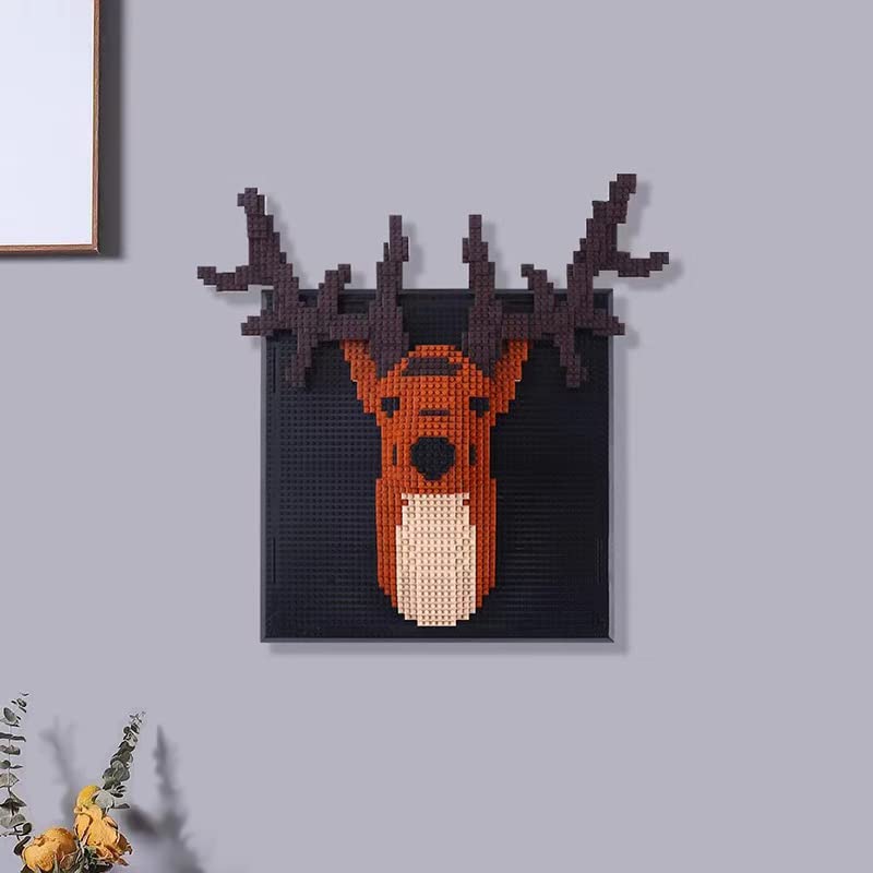 Bdydt Wall Art Deer Building Blocks Set; A Wall Decor Set For Adults Who Love Creative Hobbies(1651 Pieces) Toys Gifts For Kid A