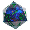 Mini Planet Handmade 50Mm Chonk Dnd Giant D20 Liquid Core Polyhedral Rpg Dice With Sharp Edges E18 Led Octopus