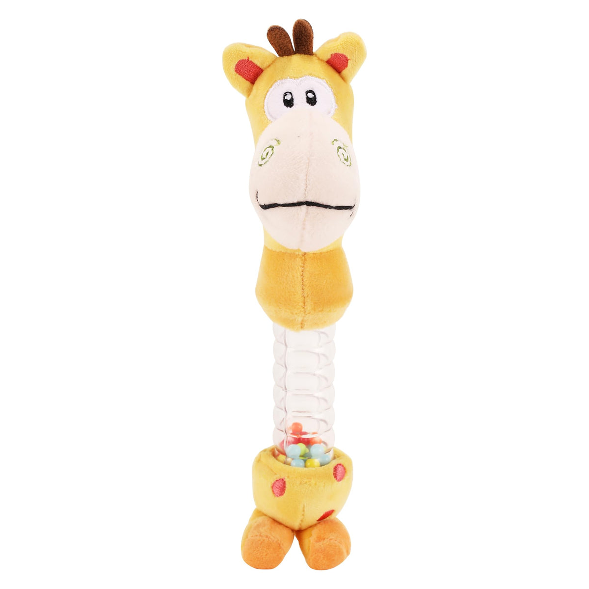 Nuluv Giraffe Rattle Toy Soft Toy for Babies and Infants, Develop Sight, Sound and Motor Skills, Lightweight and Portable, NonT