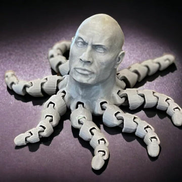 3D Printed Rocktopus, The Rock, Articulated Fidget, Octopus, Stress Relief Toy, Fidget Box, Adhd Toy, Anxiety Relief Aid (Silk G