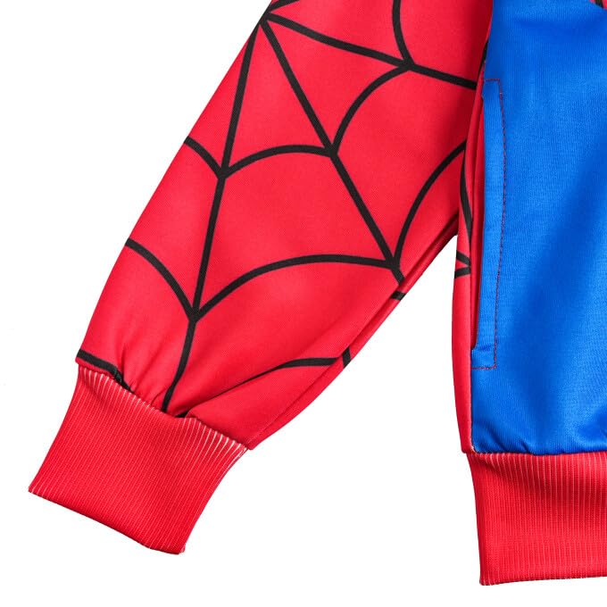 Lemonbaby Little Kids Unisex Boys Girls Superhero Cool Jacket Sweatshirt Hoodie Coat Costume (Spider, 3Y)