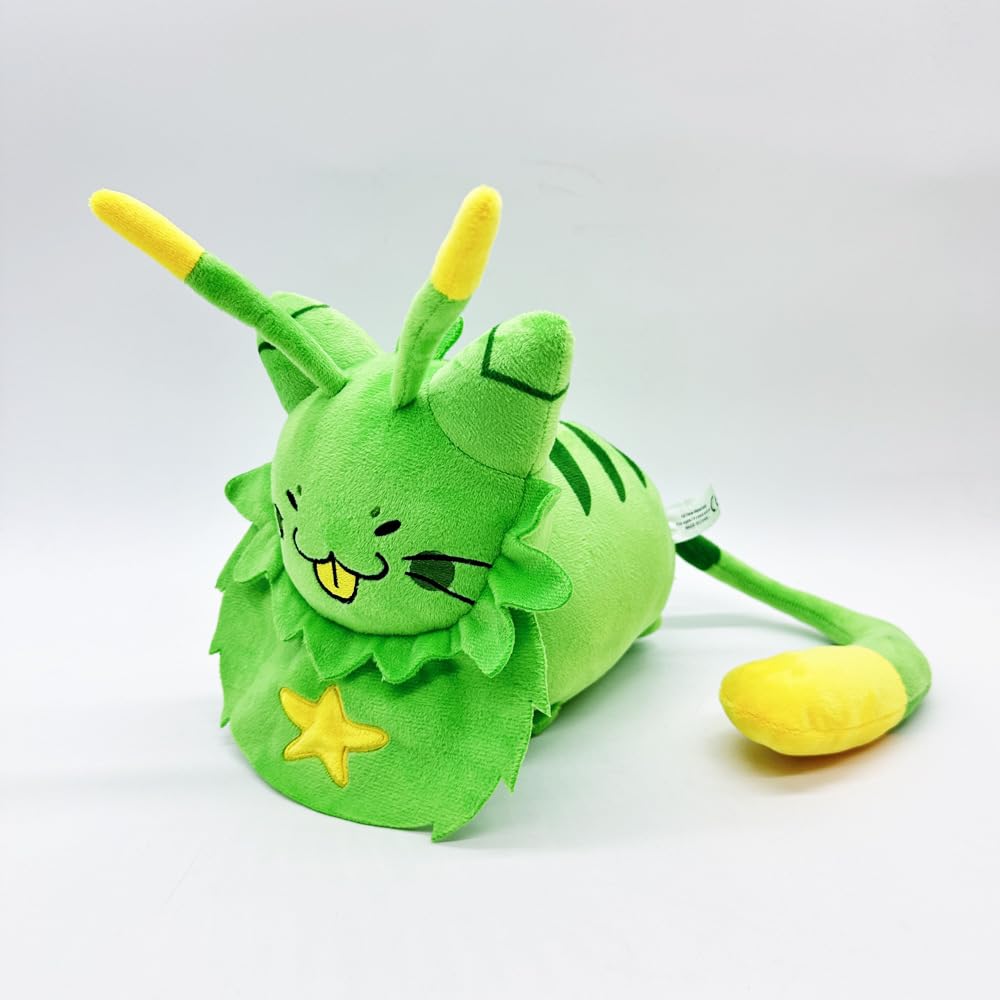 Shopular Gnarpy Regretavator Plushie Green Alien Cat Gnarpy Plush Toy Furry Stuffed Plushies Doll Figure Game Cosplay Cute Kids Fans Gift 9.1'