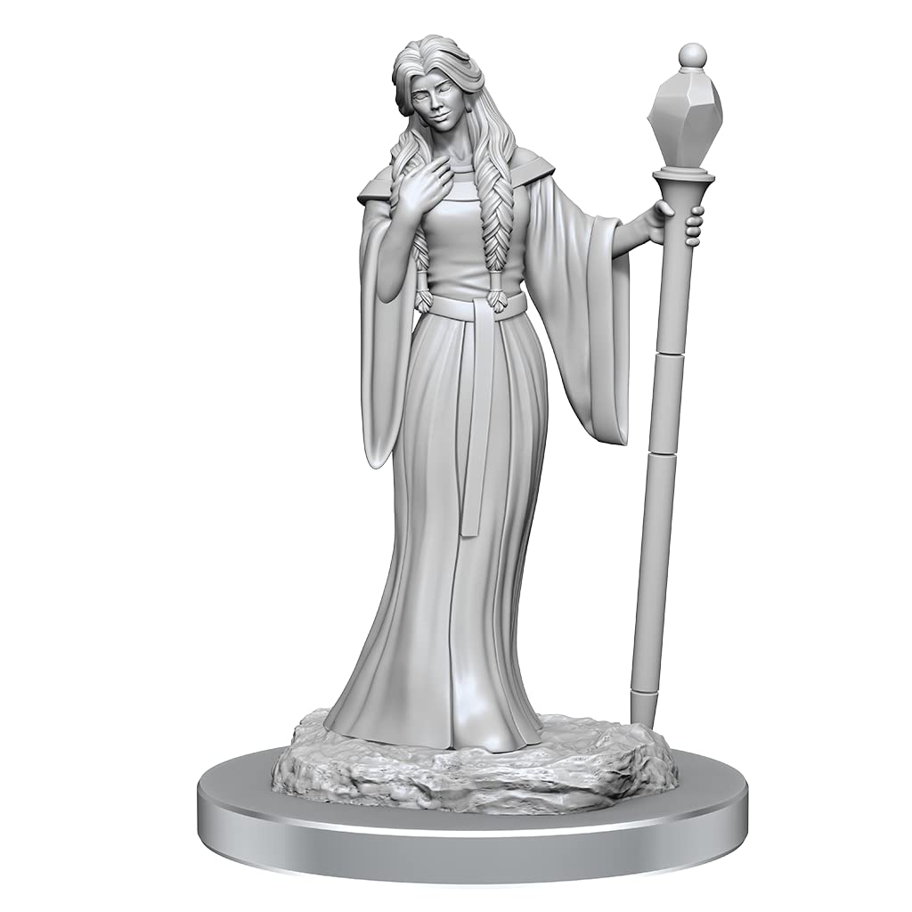 Critical Role Unpainted Miniatures: Human Wizard Female & Halfling Holy Warrior Female